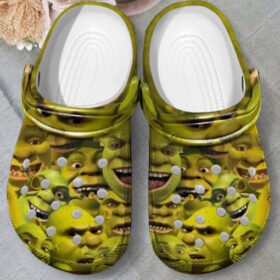 Sabots Shrek Full Face Art Crocs Crocband Clog Comfortable Water Shoes –  Clog