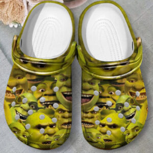 Sabots Shrek Full Face Art Crocs Crocband Clog Comfortable Water Shoes -  Clog