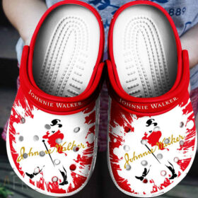 Sabots Johnnie Walker Logo Pattern Crocs Classic Clogs Shoes In Red & White –  Clog
