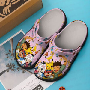 Sabots Pikachu Cartoon Characters Pattern Crocs Classic Clogs Shoes In Pink -  Clog