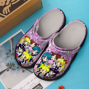 Sabots Disney Characters W Sky Pattern Crocs Classic Clogs Shoes In Yellow & Pink -  Clog