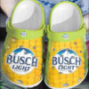 Sabots Busch Light Corn Pattern Crocs Classic Clogs Shoes In Yellow Green -  Clog