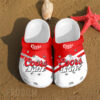 Sabots Coors Light W Hole Logo Pattern Crocs Classic Clogs Shoes In Red & White -  Clog
