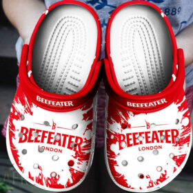 Sabots Beefeater Gin Logo Splatter Pattern Crocs Classic Clogs Shoes In Red –  Clog
