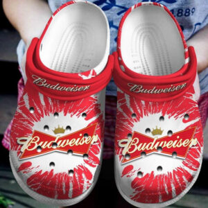 Sabots Budweiser Beer Logo Crocs Classic Clogs Shoes In Red -  Clog
