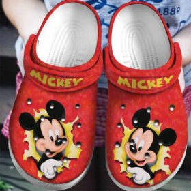Sabots Mickey W Happy Moment Pattern Crocs Classic Clogs Shoes In Red & Yellow –  Clog