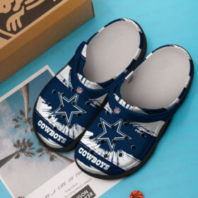 Sabots Dalas Cowboy Logo Star Pattern Crocs Classic Clogs Shoes In Dark Blue & White –  Clog