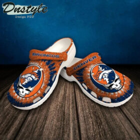 Sabots Denver Broncos Skull Pattern Crocs Classic Clogs Shoes In Orange & Blue –  Clog