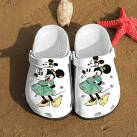 Sabots Minnie Mouse Pattern Crocs Classic Clogs Shoes In White –  Clog