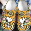 Sabots Snoopy Flower Pattern Crocs Classic Clogs Shoes In Orange -  Clog