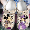 Sabots Mickey Mouse Disney Characters Pattern Crocs Classic Clogs Shoes In Brown & Purple -  Clog