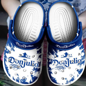 Sabots Don Julio Logo Pattern Crocs Classic Clogs Shoes In Blue & White -  Clog