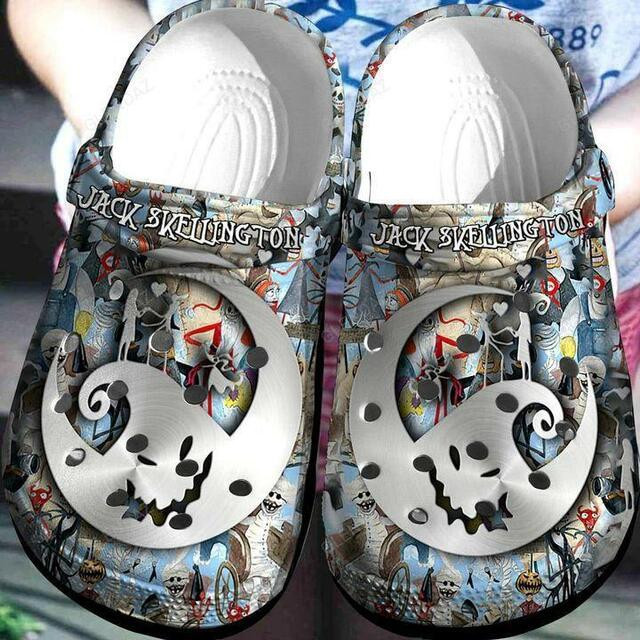 Sabots Jack Skellington In The City Crocs Crocband Clog Comfortable Water Shoes - Clog