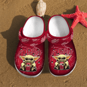 Sabots Dr Pepper Baby Yoda Pattern Crocs Classic Clogs Shoes Red -  Clog