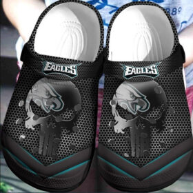 Sabots Philadelphia Eagles Design Skull Black Theme Crocs Crocband Clog Comfortable Water Shoes –  Clog