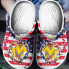 Sabots Michigan Wolverines Logo American Flag Broken Brick Pattern Crocs Classic Clogs Shoes -  Clog