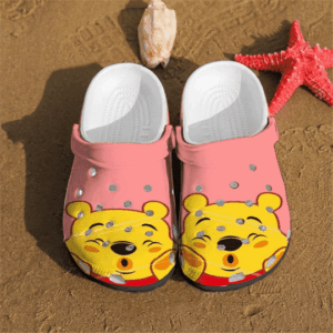 Sabots Winnie Pooh Cute Crocs Classic Clogs Shoes In Pink -  Clog