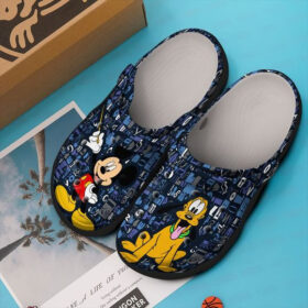 Sabots Mickey Disney W Stickers Pattern Crocs Classic Clogs Shoes In Black & Blue –  Clog