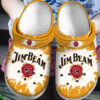 Sabots Jim Beam Logo Splatter Pattern Crocs Classic Clogs Shoes In Yellow -  Clog