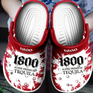Sabots Tequila 1800 Logo Splatter Pattern Crocs Classic Clogs Shoes In Red -  Clog