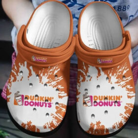 Sabots Dunkin Donuts On Orange Pattern Crocs Crocband Clog Comfortable Water Shoes –  Clog