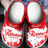Sabots Rainier Beer Logo Pattern Crocs Classic Clogs Shoes In Red & White -  Clog