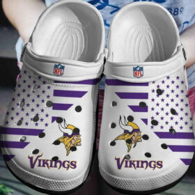 Sabots Minnesota Vikings White Pattern Crocs Crocband Clog Comfortable Water Shoes –  Clog