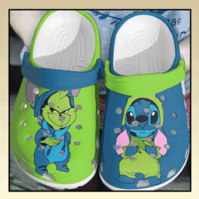 Sabots Stitch And Grinch Crocs Crocband Clog Comfortable Shoes –  Clog