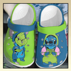 Sabots Stitch And Grinch Crocs Crocband Clog Comfortable Shoes -  Clog