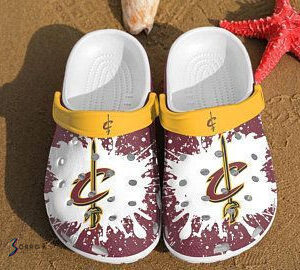 Sabots Cleveland Cavaliers Logo Pattern Crocs Classic Clogs Shoes In Purple & White -  Clog