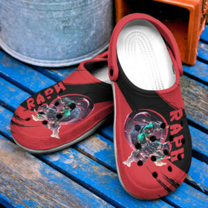 Sabots Raph Ninja Turtle Crocs Classic Clogs Shoes In Red Black -  Clog