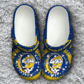 Sabots Los Angeles Rams Logo Pattern Crocs Classic Clogs Shoes In Blue & Yellow –  Clog