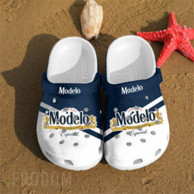 Sabots Modelo Logo W Lion Pattern Crocs Classic Clogs Shoes In Blue & White –  Clog