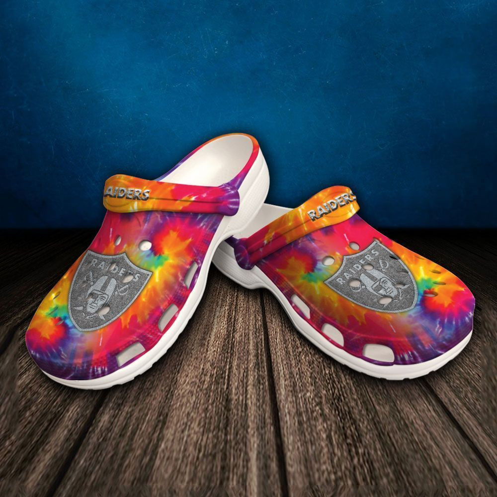 Sabots Las Vegas Raiders Teams Crocs Crocband Clog Comfortable Water Shoes - Clog