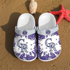 Sabots Colorado Rockies Crocs Crocband Clog Comfortable Water Shoes In Purple White –  Clog