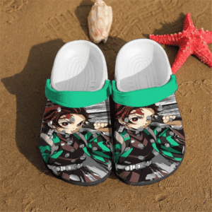 Sabots Kamado Tanjiro Anime Crocs Crocband Clog Comfortable Water Shoes In Green -  Clog