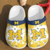 Sabots Michigan Wolverines In Yellow Pattern Crocs Crocband Clog Comfortable Water Shoes -  Clog