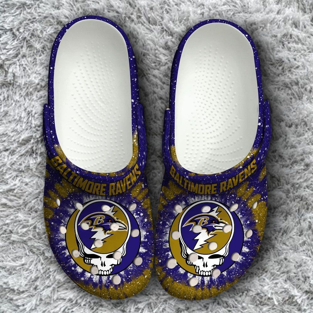 Sabots Baltimore Ravens Grateful Dead Crocs Crocband Clog Comfortable Water Shoes - Clog