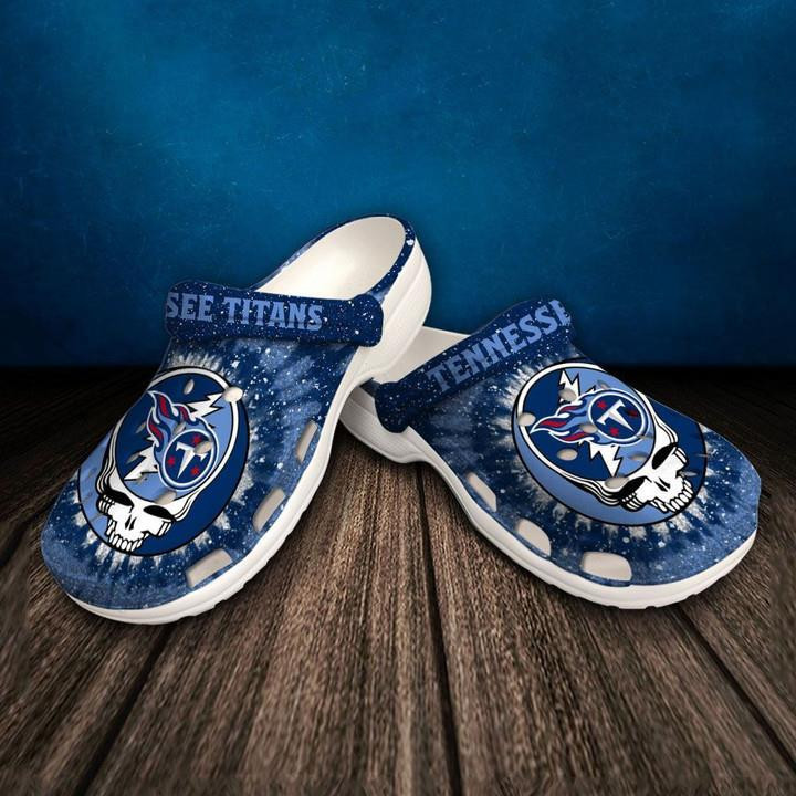 Sabots Tennessee Titans Blue White Crocband Crocs Clogs - Clog