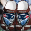 Sabots New England Patriots Zipper Design Crocs Crocband Clog Comfortable Water Shoes -  Clog