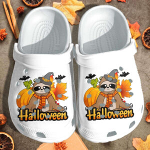 Sabots Sloth Witch With Bats Cartoon Crocs Crocband Clog Comfortable Water Shoes -  Clog