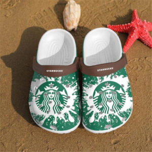 Sabots Starbucks Logo Brown Strap Crocs Classic Clogs Shoes In Green White -  Clog