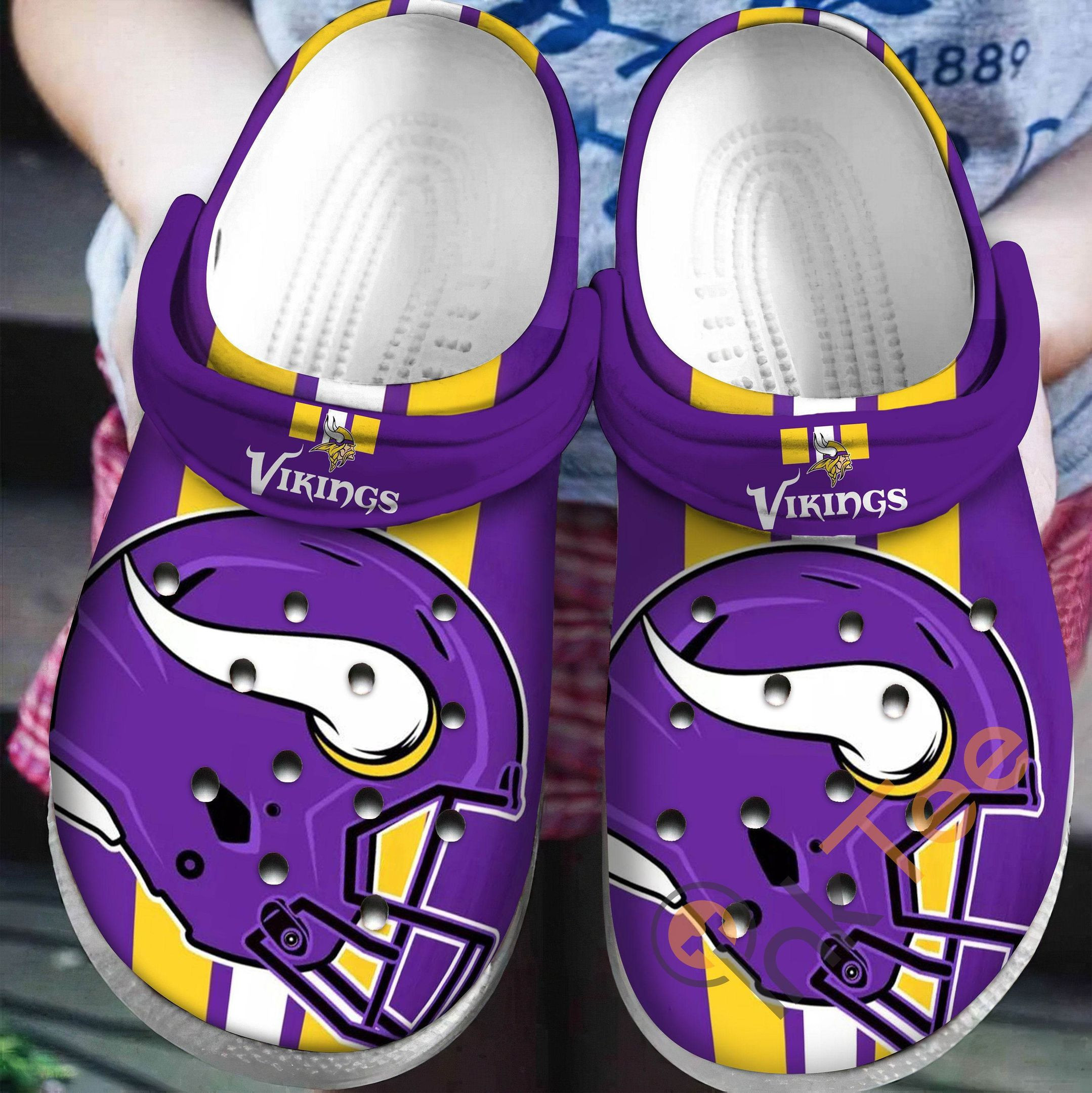 Sabots Minnesota Vikings Crocs Crocband Clog Comfortable Water Shoes - Clog