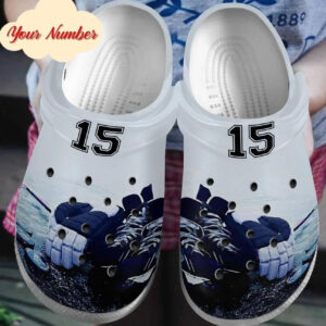Sabots Ice Hockey Clog Custom Number Crocs Print 3D Amazing Sport -  Clog