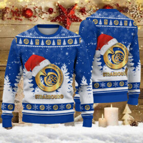 Pull de Noël moche RC Strasbourg Alsace – Ugly Christmas Sweater