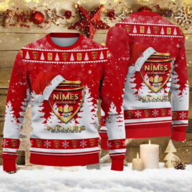 Pull de Noël moche Nîmes Olympique – Ugly Christmas Sweater
