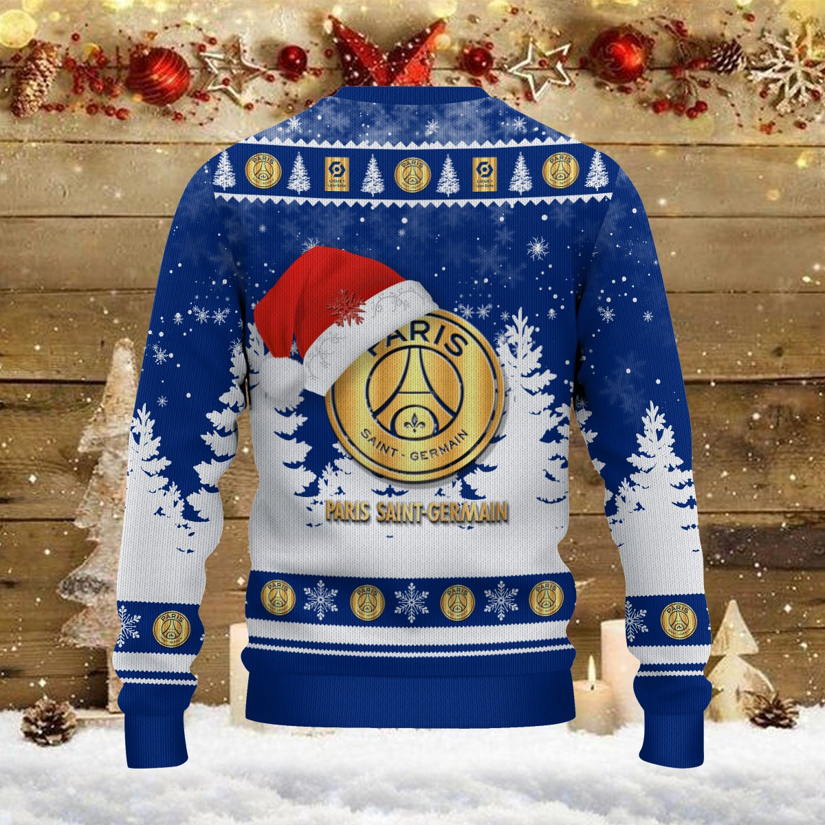 Pull de Noël moche Paris Saint-Germain (PSG) – Ugly Christmas Sweater – Image 3
