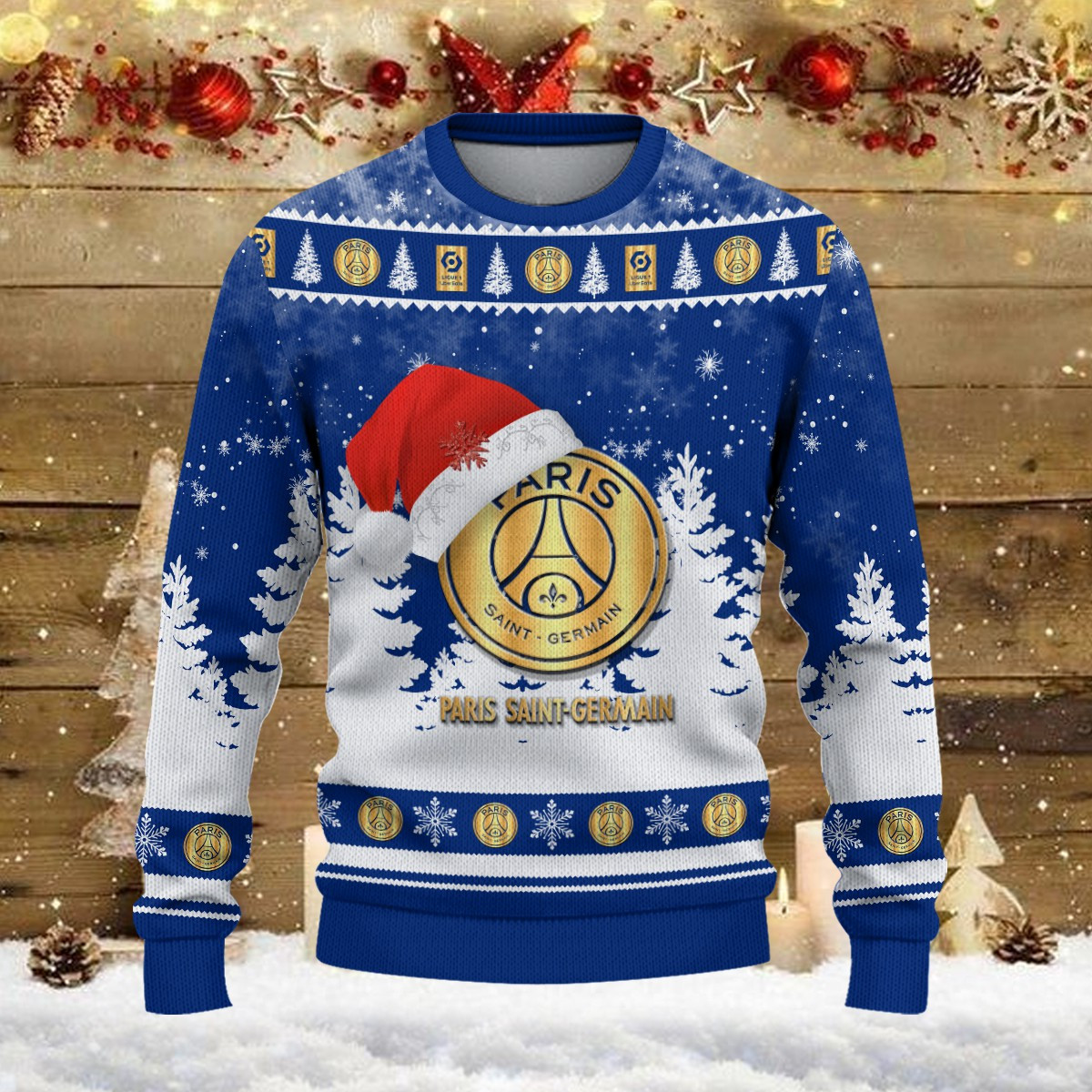 Pull de Noël moche Paris Saint-Germain (PSG) – Ugly Christmas Sweater – Image 2