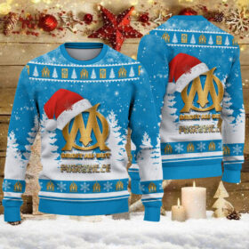 Pull de Noël moche Olympique de Marseille – Ugly Christmas Sweater