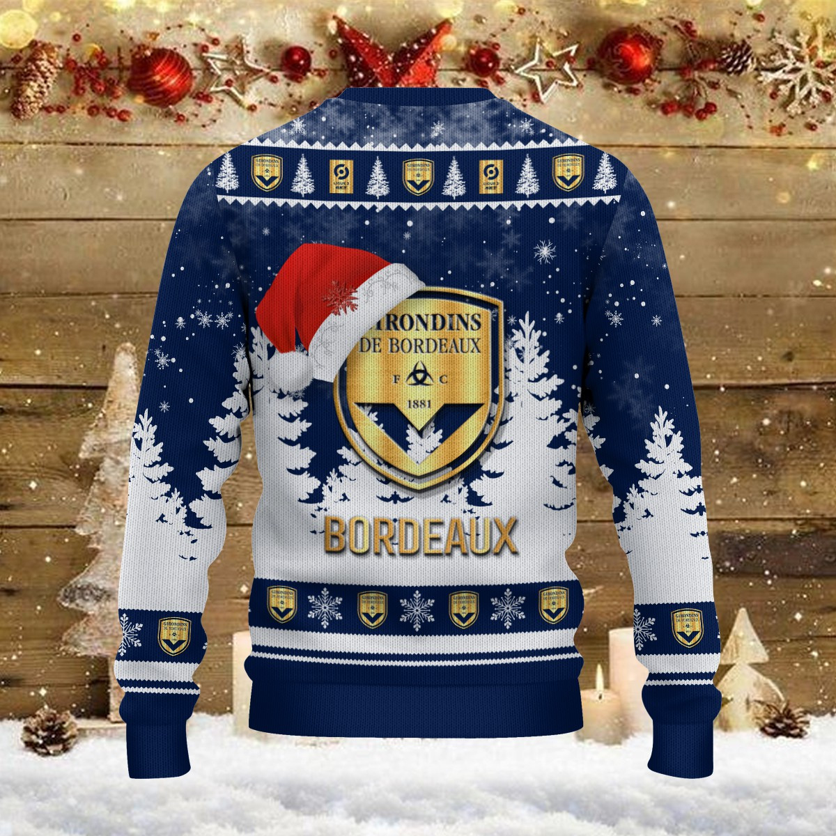 Pull de Noël moche Girondins de Bordeaux – Ugly Christmas Sweater – Image 3